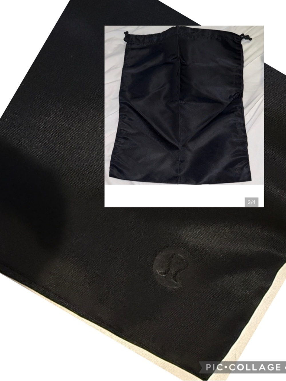 Lululemon Black Drawstring Dust Bag medium. Size